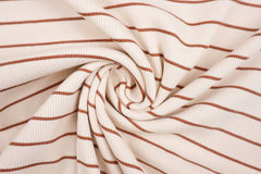Rippenjersey Streifen Sue - sand