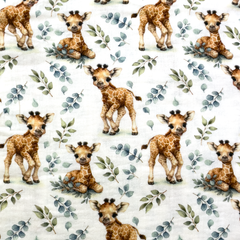 Double Gauze Musselin Digital Baby Animals