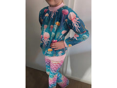 Baumwolljersey Digital Jellyfish