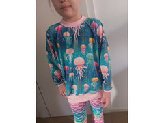 Baumwolljersey Digital Jellyfish