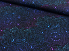 Canvas Digital Blacklight Mandala