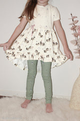 Baumwolljersey I love Ponys by Sabine Marschall salbei