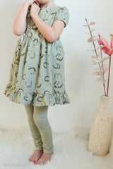 Baumwolljersey I love Ponys by Sabine Marschall salbei