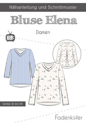 Schnittmuster Fadenkäfer Bluse Elena Damen