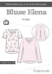 Schnittmuster Fadenkäfer Bluse Elena Kinder