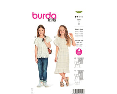Schnittmuster burda kids - Bluse & Kleid 9244