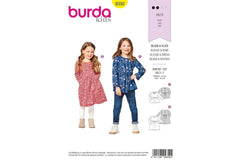 Schnittmuster burda kids - Bluse & Kleid 9350