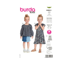 Schnittmuster burda kids - Kleid & Bluse 9249