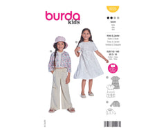 Schnittmuster burda kids - Kleid & Jacke 9225