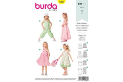 Schnittmuster burda kids - Kleid & Overall 9460