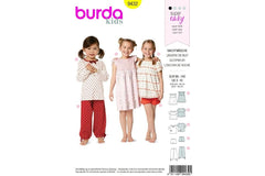 Schnittmuster burda kids - Nachtwäsche 9432