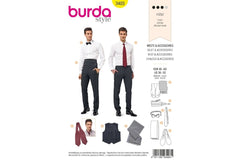 Schnittmuster burda style - Weste & Accessoires 3403 - Herren