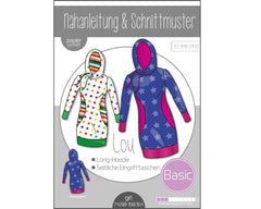 Schnittmuster Kibadoo Kinder Long Hoodie Lou 74 bis 164