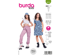 Schnittmuster burda kids - Kleid & Bluse 9214