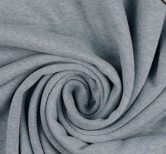 Reststück: 0,65 m- Alpenfleece melange jeansblau