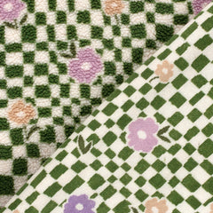 Sherpa Fleece Bunte Blümchen