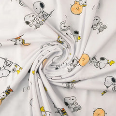 Lizenz Baumwolljersey Digital Peanuts Snoopy - weiß