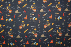 Reststück: 0,50 - Softshell Vorsicht Explosiv grau