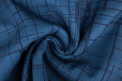 Reststück: 1,15m - Softshell Danilo Grafik blau