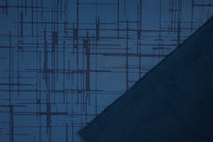 Reststück: 1,15m - Softshell Danilo Grafik blau