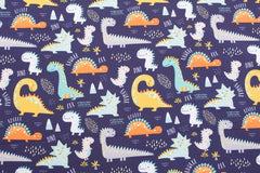 Softshell Stoff Dino World Fräulein von Julie