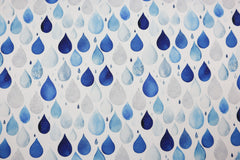 Softshell Digital Blue Raindrops