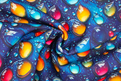 Reststück: 0,80 m Softshell Digital Raindrops