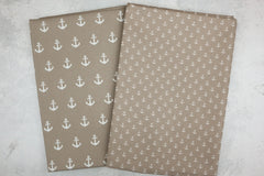 2m Baumwoll Stoffpaket Anker (2x1m)