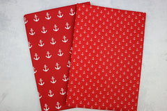 2m Baumwoll Stoffpaket Anker (2x1m)