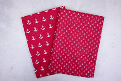 2m Baumwoll Stoffpaket Anker (2x1m)