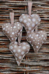 Canvas Wiebke Eiskristalle - 676 taupe