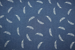 Stretch Jeansstoff Federn SH