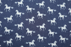 Stretch Jeansstoff Pferde SH