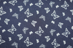 Stretch Jeansstoff Schmetterlinge SH