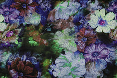 Stretch Satin Aquarellblumen