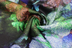 Stretch Satin Aquarellblumen