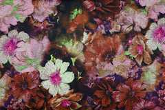 Stretch Satin Aquarellblumen