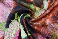 Stretch Satin Aquarellblumen