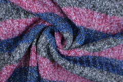 Reststück: 1,10m - Strickstoff Sina Glamour Streifen