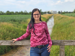 Baumwolljersey Batik - 639 beere