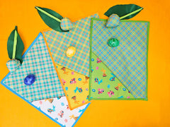 Baumwoll Webware Happy Easter Grün