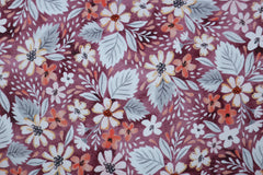 Reststück: 1,00m Sweat Fiodora Flower altrosa