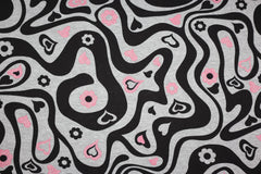 Sweatshirt Stoff Melange Glitter