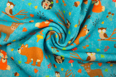 Sweatshirtstoff Cute Forest Friends SH - opal
