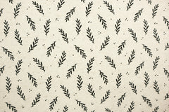 Reststück: 0,95 m - Sweatshirt Stoff Kleine Zweige creme