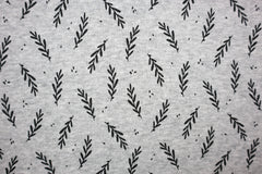 Reststück: 1,00m - Sweatshirt Stoff black brushes grau meliert