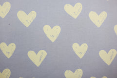 Reststück: 1,00m - Sweatshirt Stoff Sweet Hearts hell fliederblau