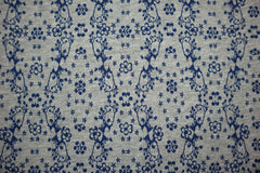 Reststück: 1,00m - Sweatshirt Stoff small flowers & branches grau meliert