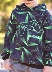 Sweatshirtstoff Digital Neon Peak