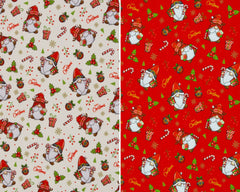 Sweatshirtstoff Holly Weihnachtswichtel
